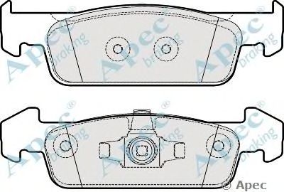 APEC BRAKING pad1945 -  Комплект тормозных колодок, дисковый тормоз